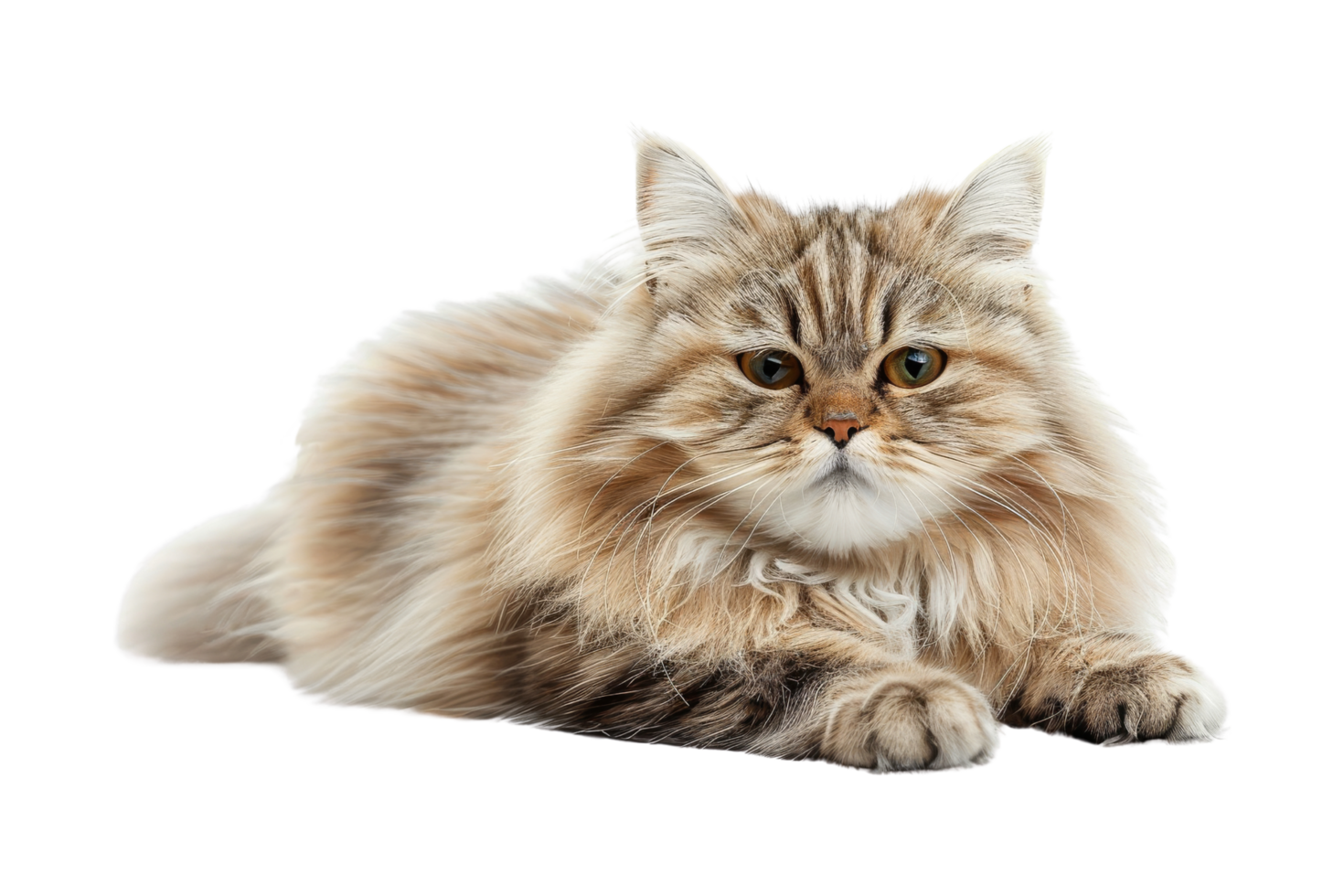 Fluffy Brown Tabby Cat Portrait png