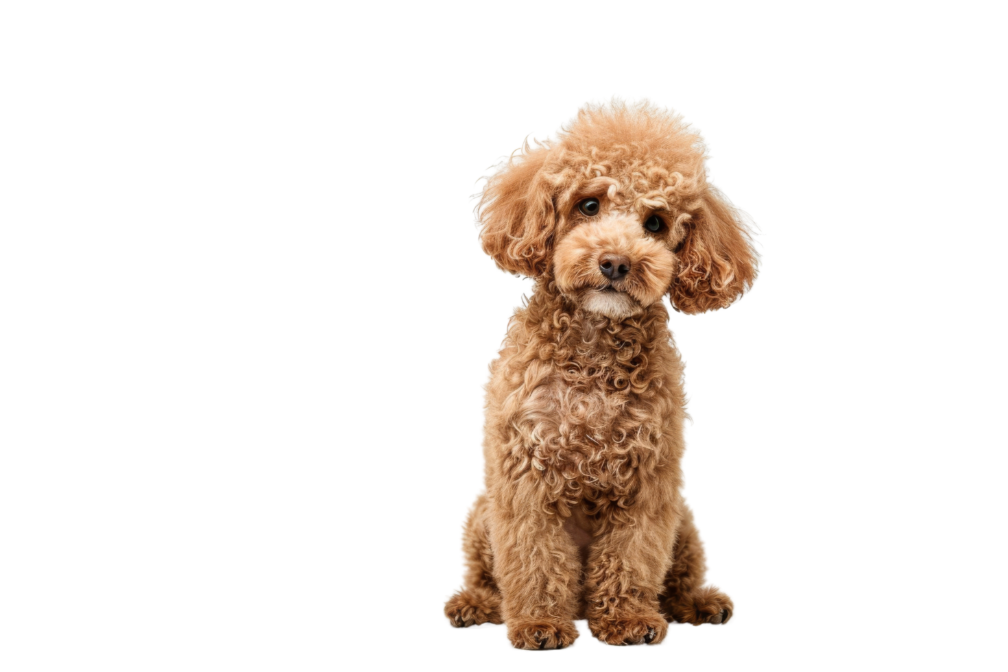 Adorable Poodle Puppy Sitting png