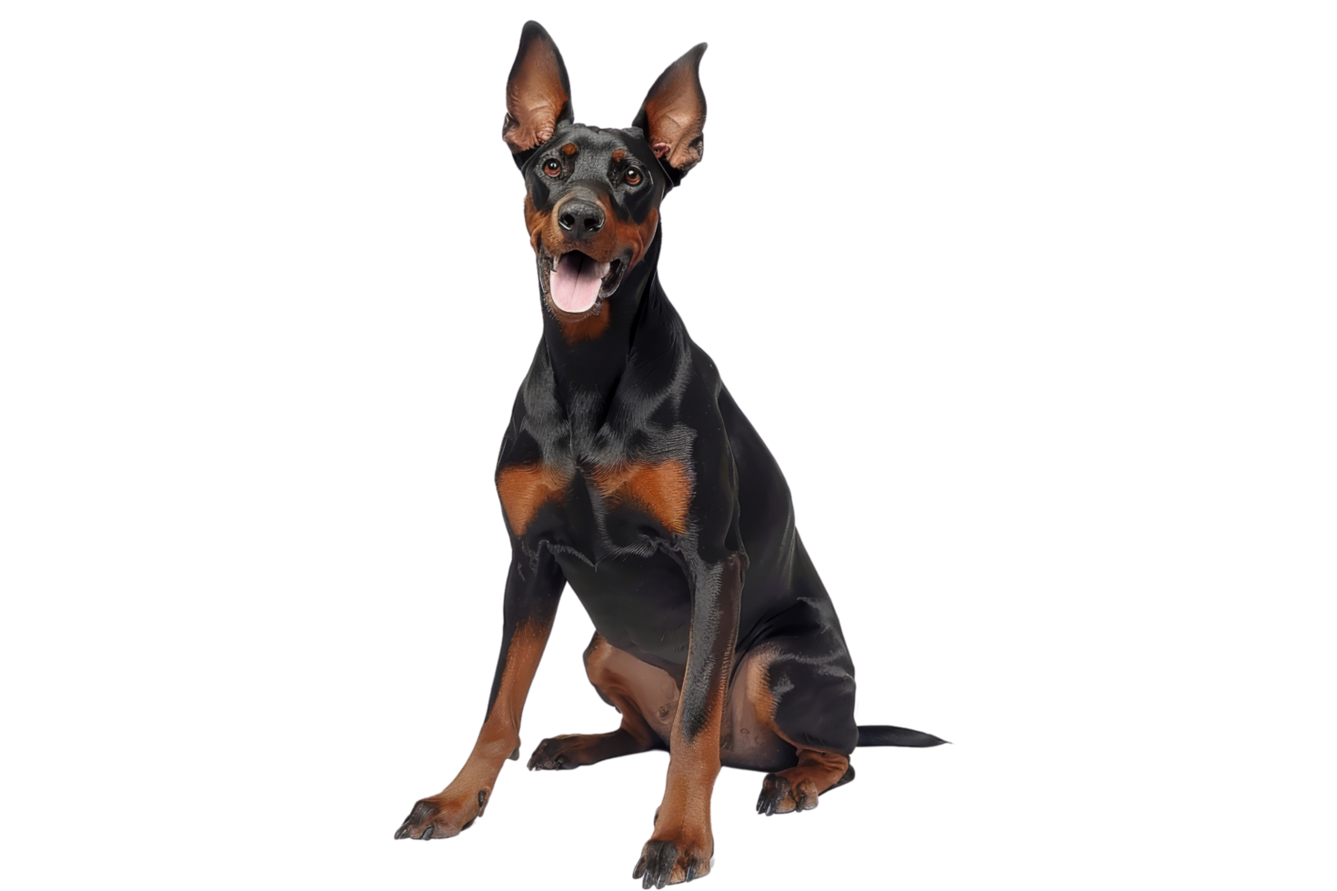 Portrait of a Doberman Pinscher Dog png