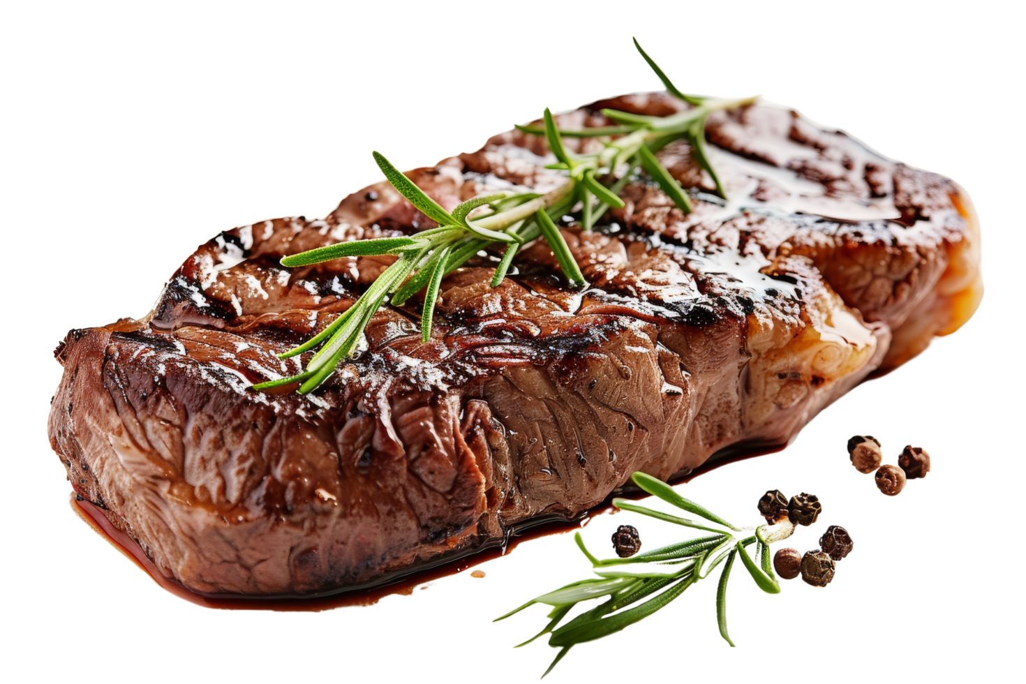 Grilled Steak with Rosemary and Black Pepper png