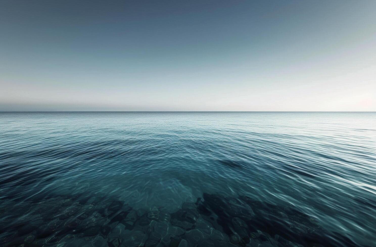 Calm Ocean at Sunset photo