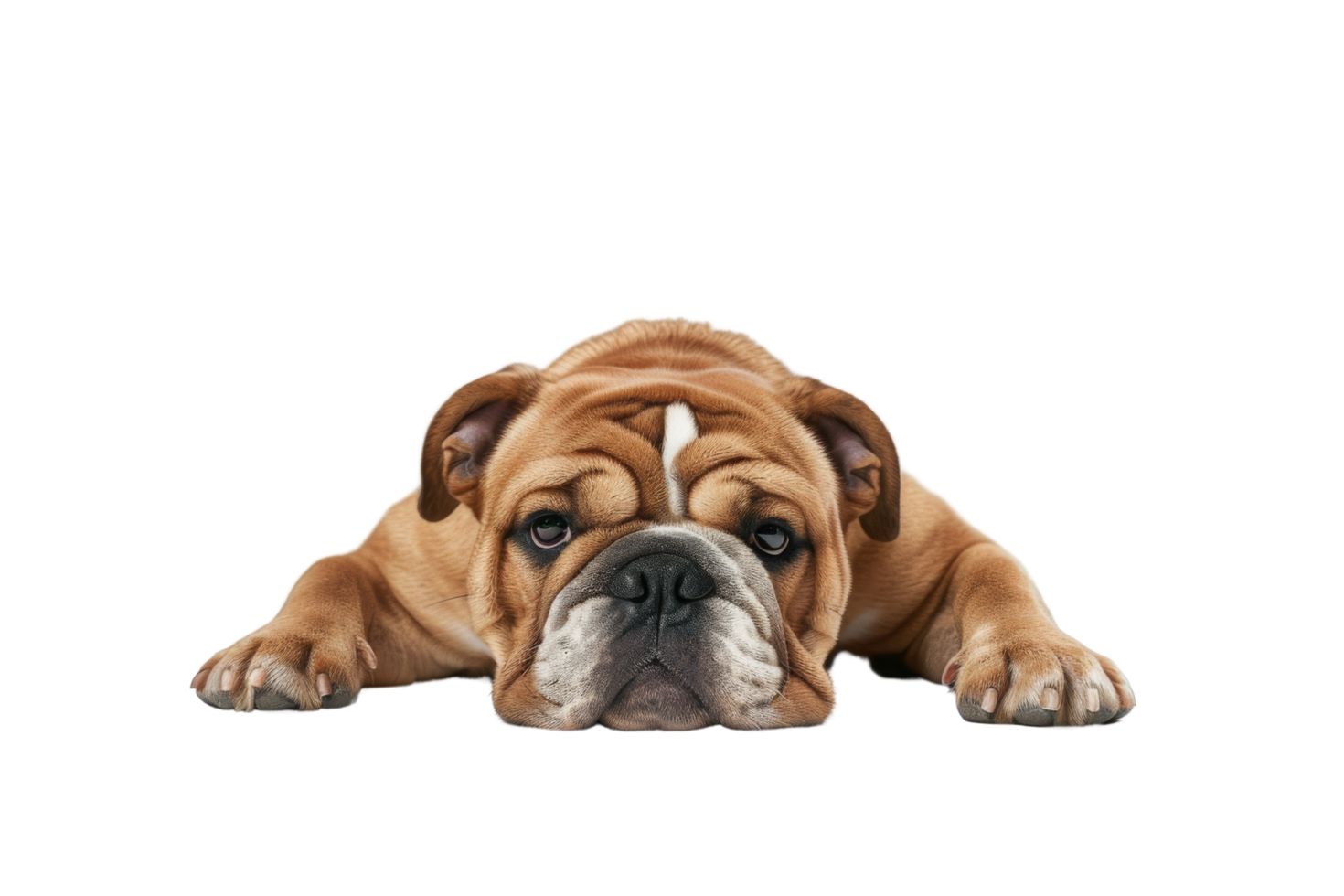 Cute Bulldog Puppy Lying Down png