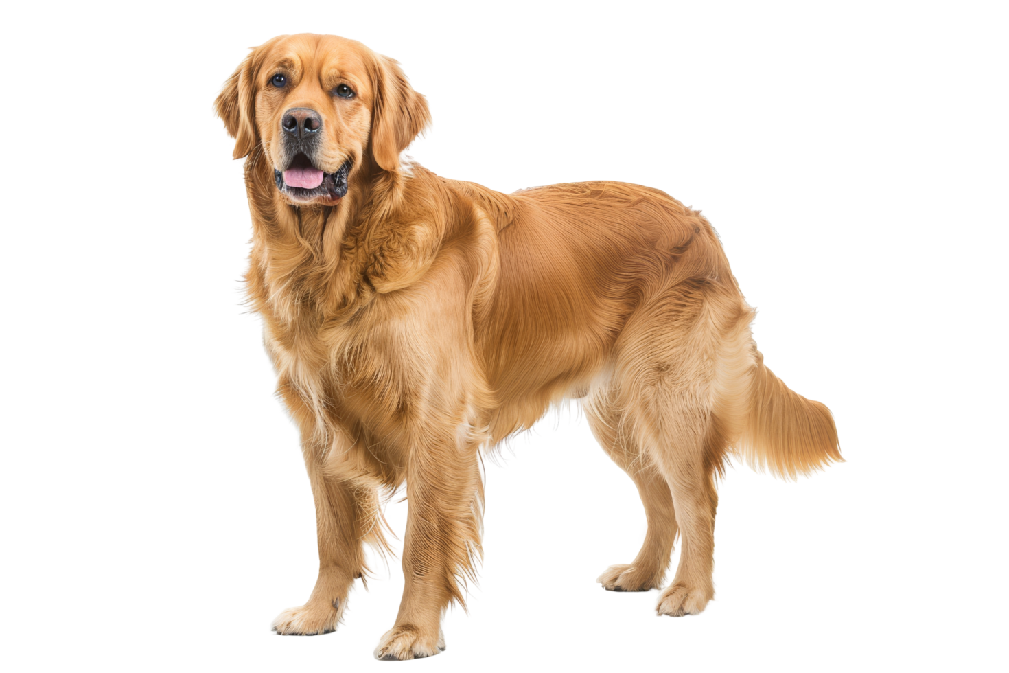 Golden Retriever Dog Standing,Isolated png
