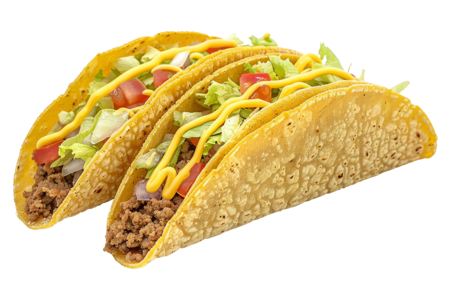 Crunchy Tacos with Ground Beef and Cheese png