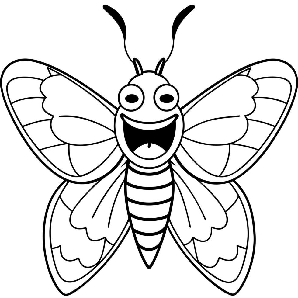 Cecropia Moth laughs icon vector