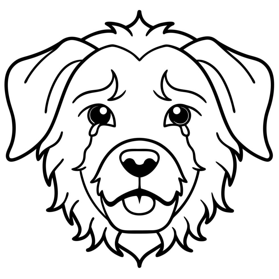 Cavador dog cries icon vector