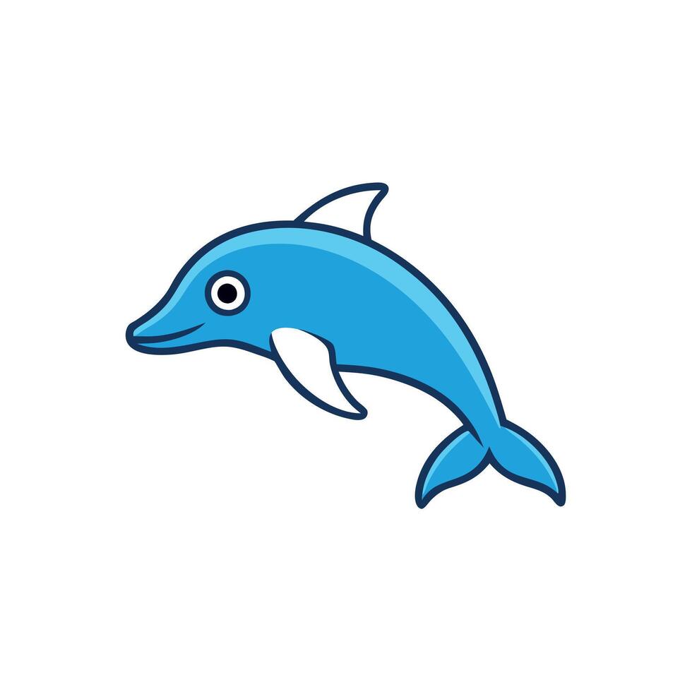 Cetacean fish looks icon vector