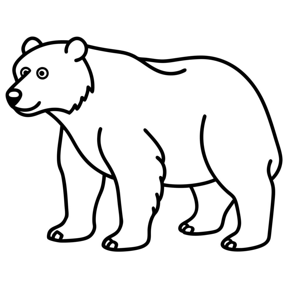 Cave Bear stands icon vector