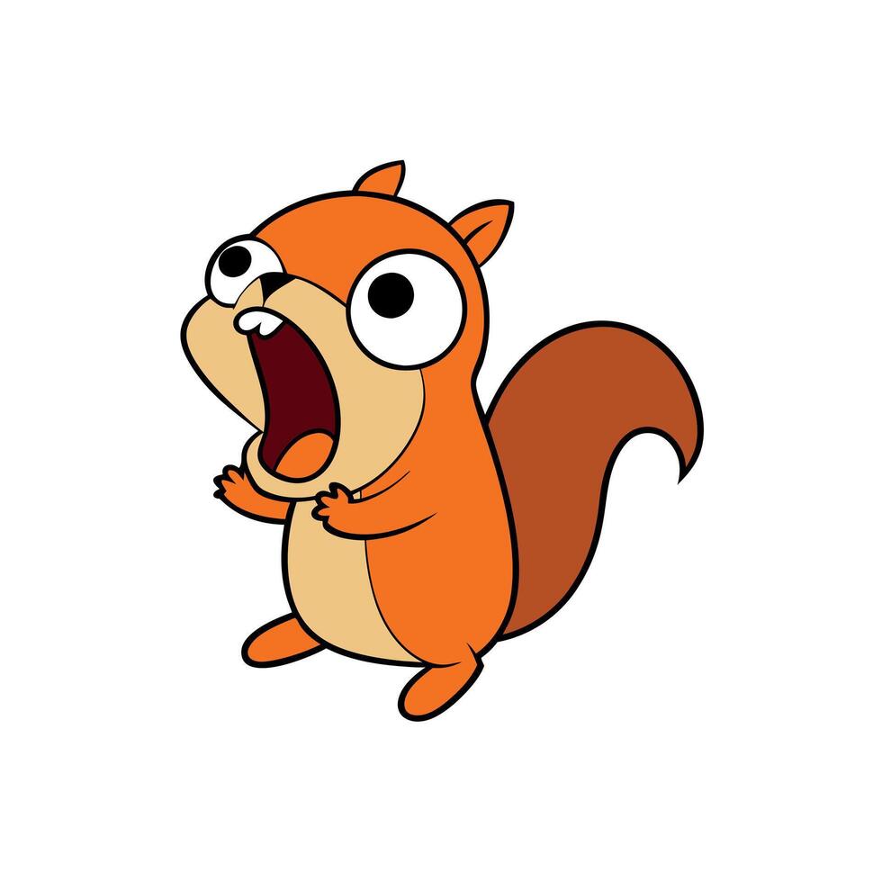 Chickaree squirrel screams icon vector