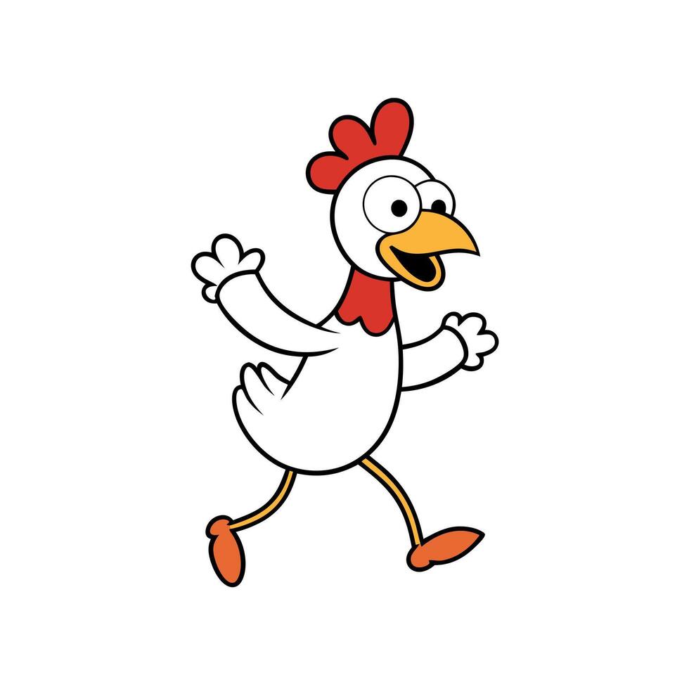 Chicken dancing icon vector