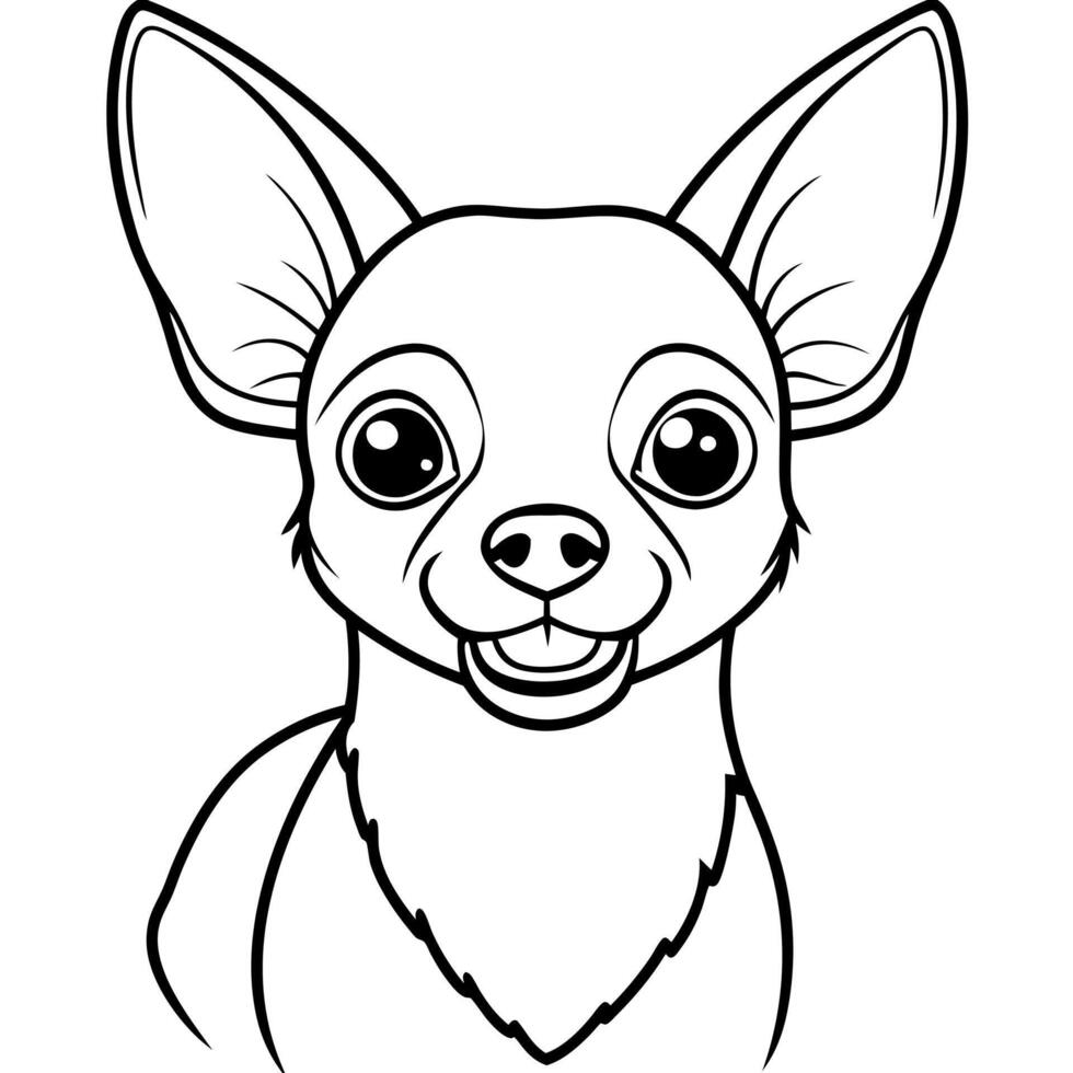 Chihuahua dog smiles icon vector