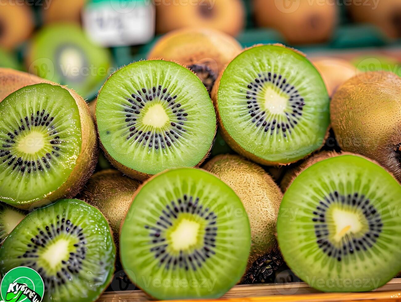 Luscious Kiwi Fruit Ensemble in Vibrant Colors and Natural Textures on Display photo