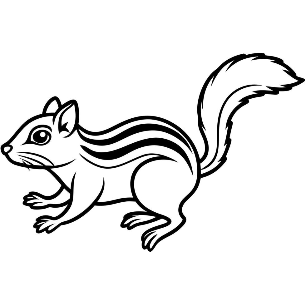 Chipmunk rodent runs icon vector