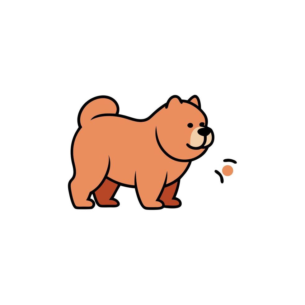 Chow Chow dog knocks icon vector