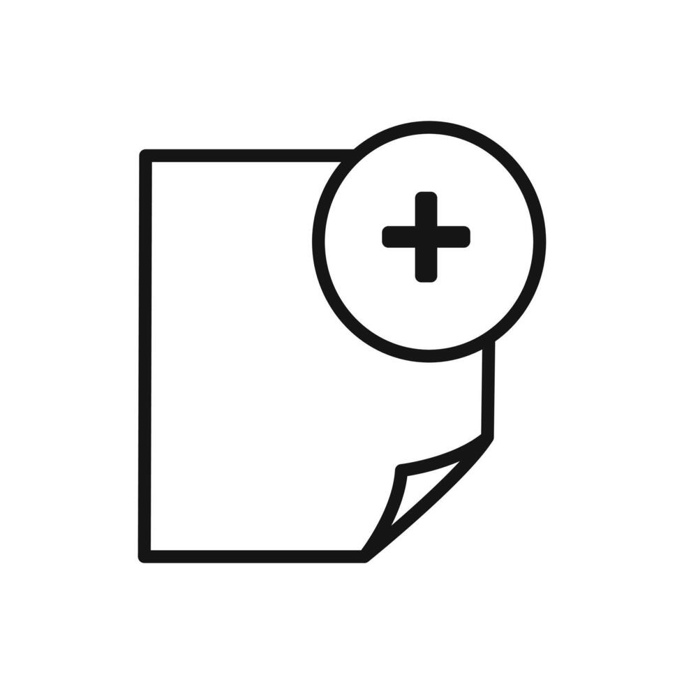 Add new icon linear graphics set vector