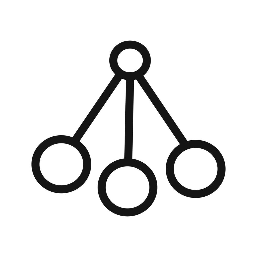Oscillation icon linear graphics set vector