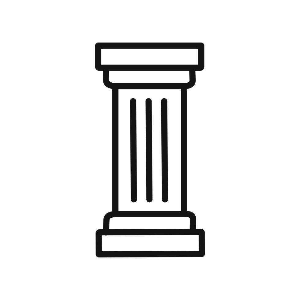Pillar column icon linear graphics set vector