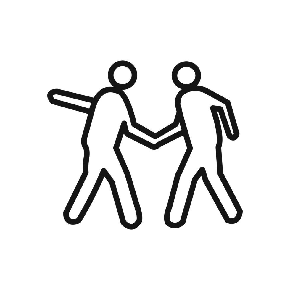 Respectfulness icon linear graphics set vector