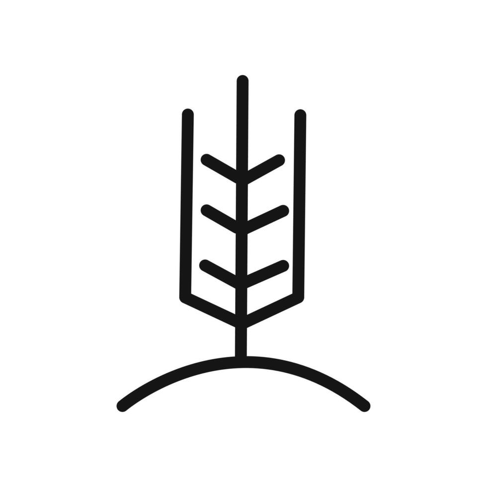 Rye icon linear graphics set vector
