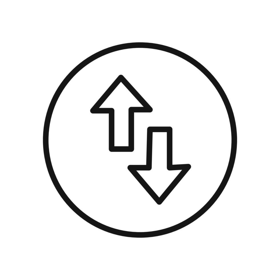 Swap icon linear graphics set vector