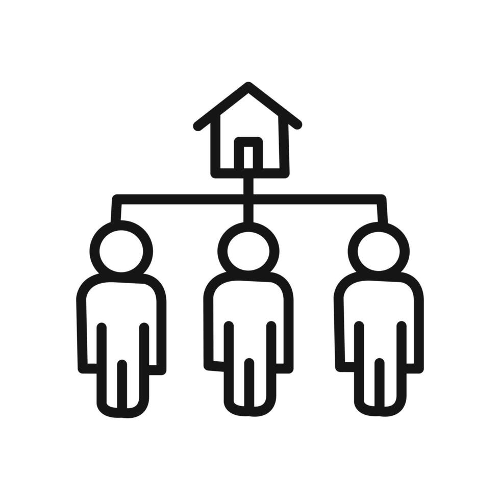 roommates icon linear graphics set vector