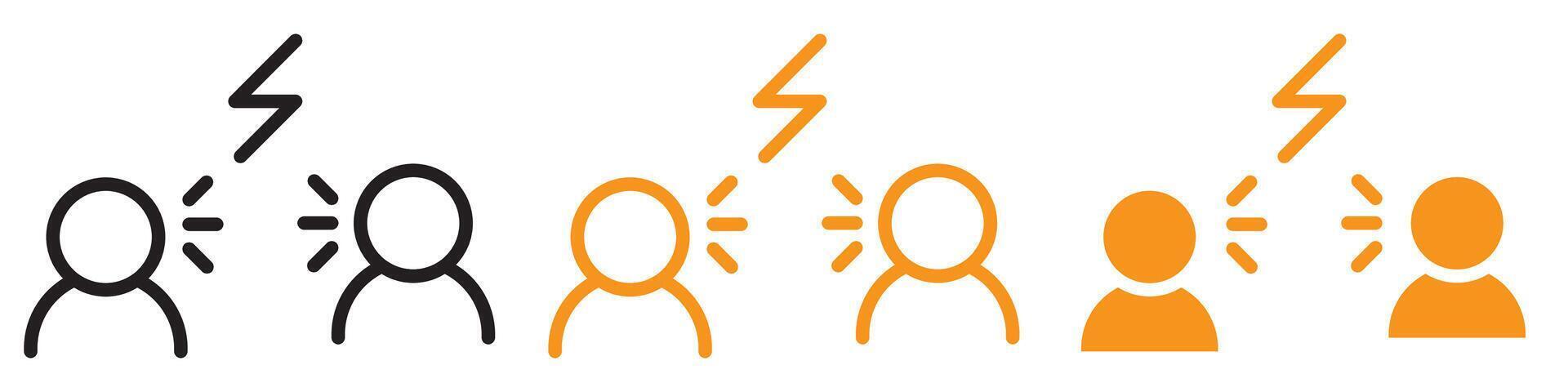 Conflict Resolution Icon for Angry People and Disputes vector