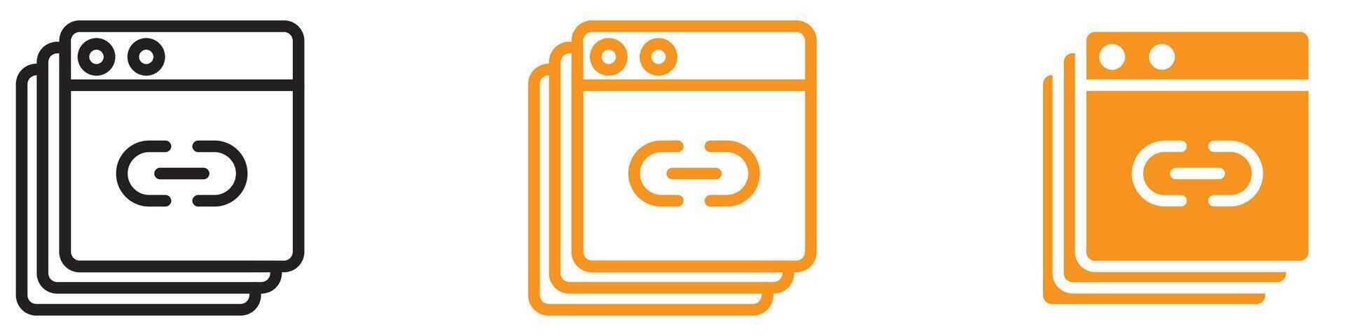 SEO Backlink Icon for Digital Marketing vector