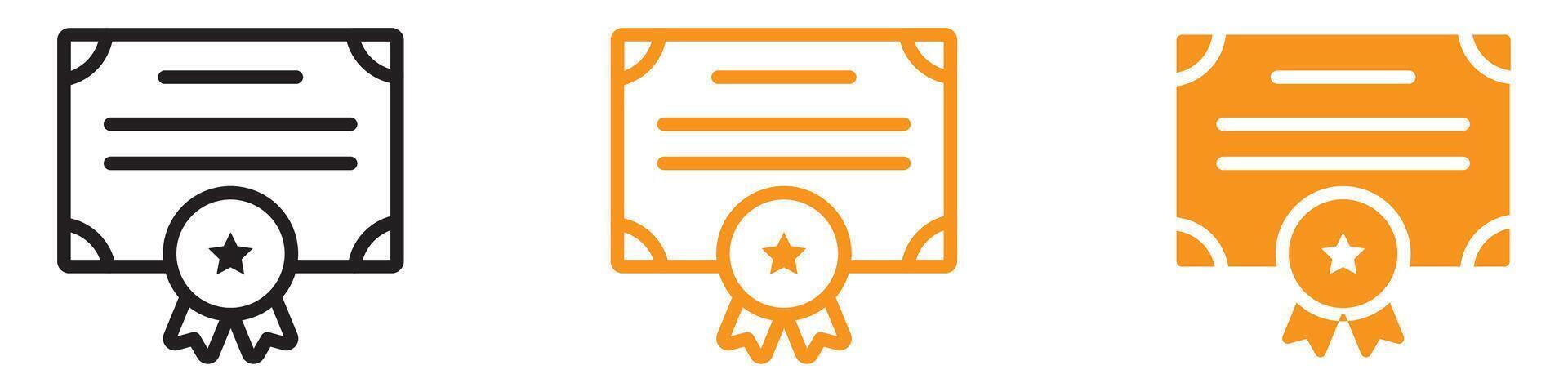 Official Certification Diploma Icon for Academic Achievements, Professional Certifications, and Educational Institutions vector