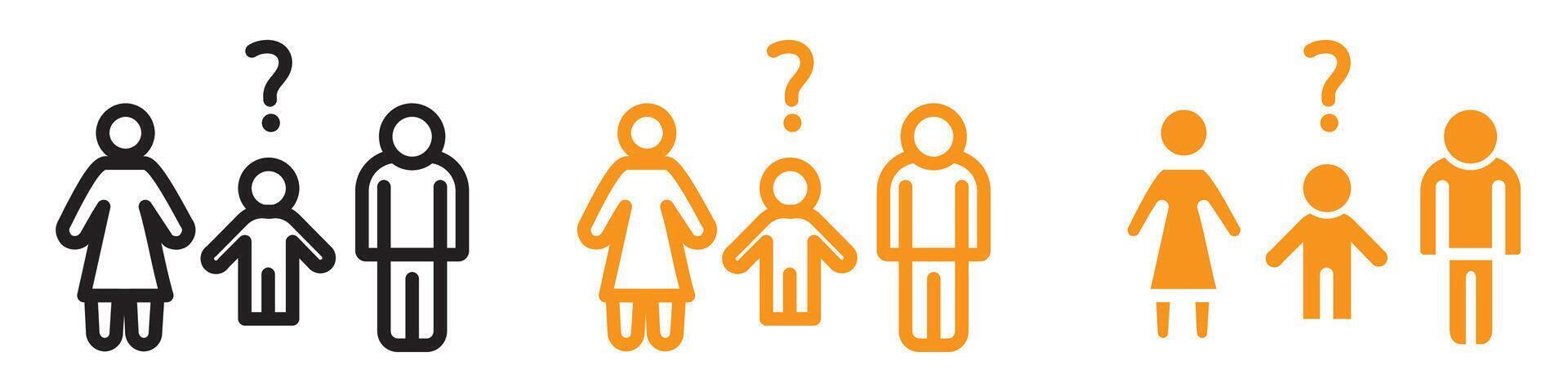 Legal Child Custody Icon for Family Law Services, Legal Consultations, and Custody Agreements vector