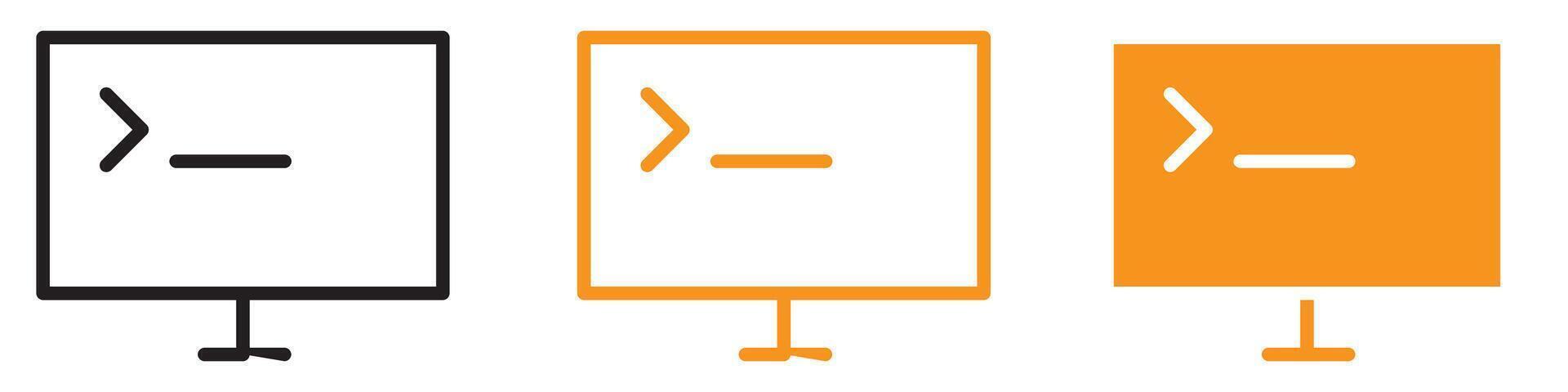 Cmd or Command Icon Depicting Command Line Interfaces, Computing Shortcuts, and Software Development Tools for Programmers vector