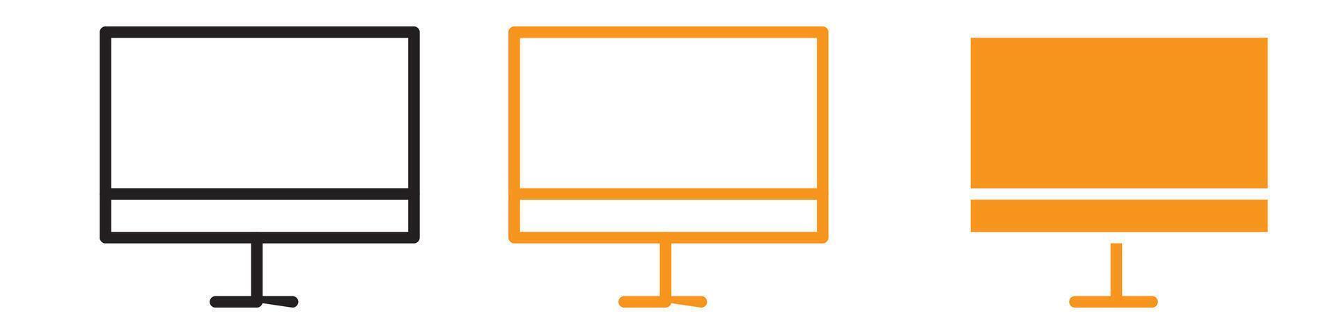 Computer Monitor Icon Depicting IT Services, Digital Workspaces, and Remote Work Solutions for Modern Businesses vector