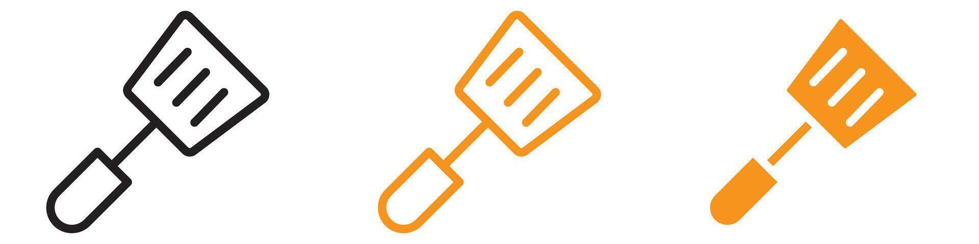 Cooking Spatula Icon Illustrating Kitchen Tools, Culinary Accessories, and Cooking Utensils for Home Chefs and Professional Cooks vector