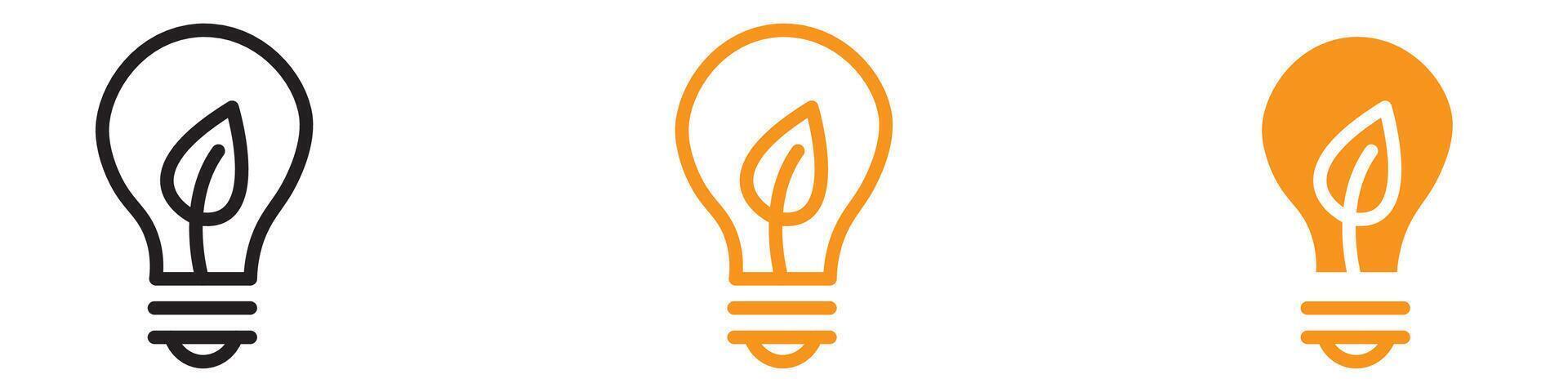 Eco-Friendly Eco Light Bulb Icon for Energy-Saving and Sustainable Designs Perfect for Promoting Green Energy and Efficient Lighting Solutions vector