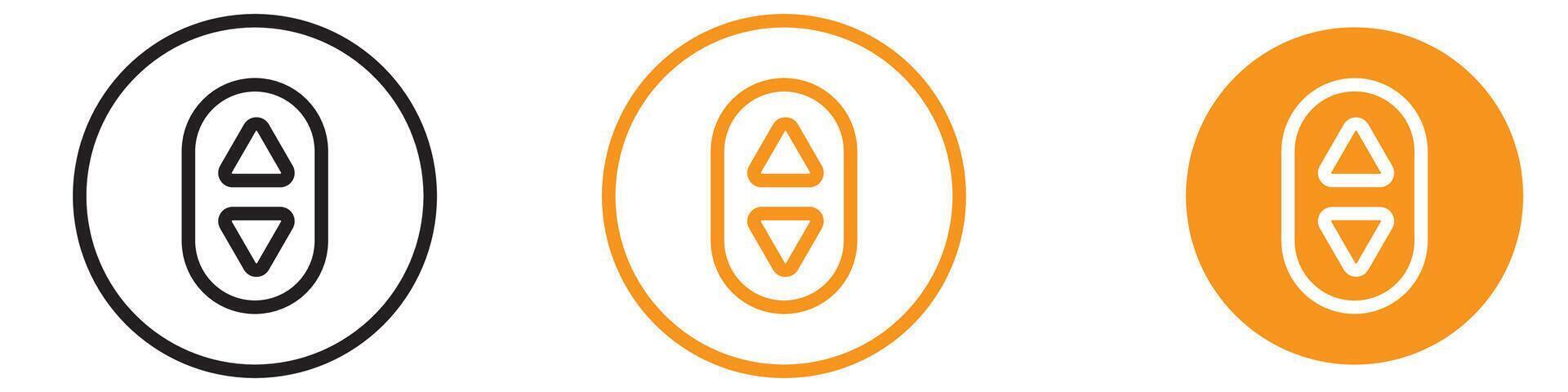 Intuitive Elevator Lift Button Icon for Accessibility and Building Graphics Essential for Representing Elevator Controls and Lift Operations vector