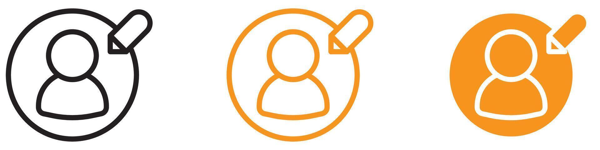 Detailed Edit User Icon for Profile Management and Interface Graphics Crucial for Representing User Profile Editing and Customization Options vector