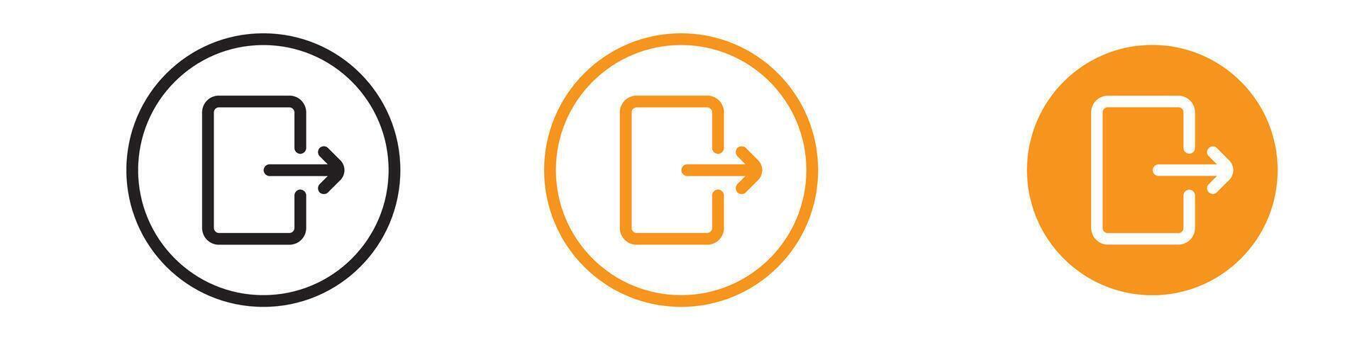 Clear Exit Icon for Navigation and Interface Design Essential for Representing Exits and Closures in Apps and Websites vector