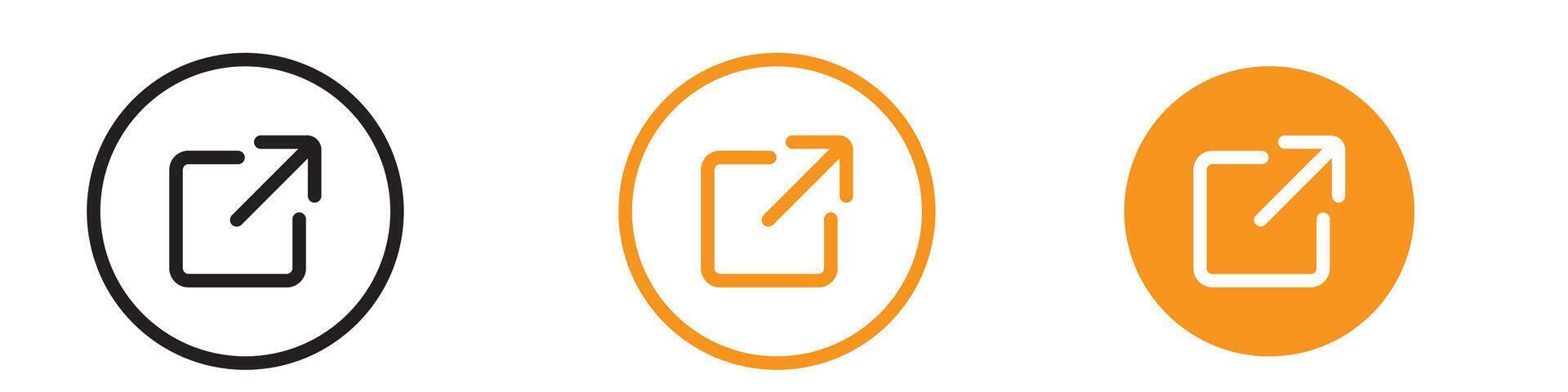 Interactive External Link Icon for Website and Hyperlink Graphics Essential for Representing External Connections and Redirects vector