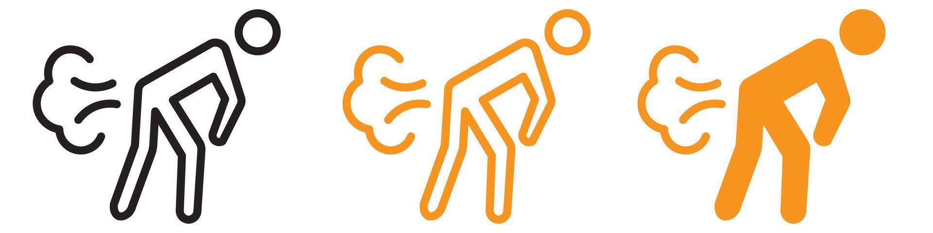 Humorous Farting Icon for Fun and Entertaining Graphics Ideal for Representing Humor and Comical Situations in Cartoons vector