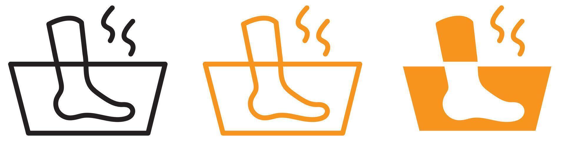 Relaxing Foot Soak Icon for Spa and Wellness Graphics Perfect for Representing Foot Care and Relaxation in Beauty and Health Designs vector