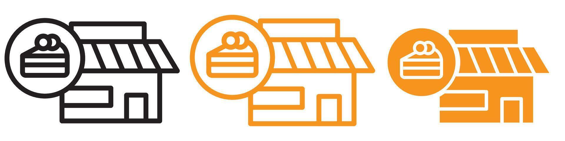 Fresh Bakery Pastry Shop Icon for Culinary and Food Graphics Perfect for Representing Baked Goods and Pastry Shops in Marketing Materials vector