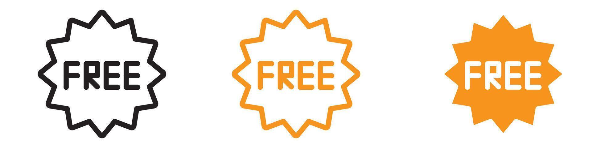 Prominent Free Label Icon for Marketing and Promotional Graphics Ideal for Highlighting Free Offers and Complimentary Products vector