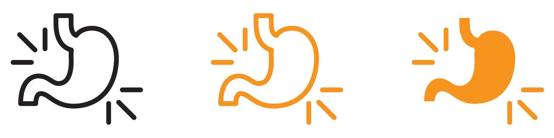 Medical Gastritis Icon for Health and Medical Graphics Essential for Representing Stomach Inflammation and Digestive Health Issues vector