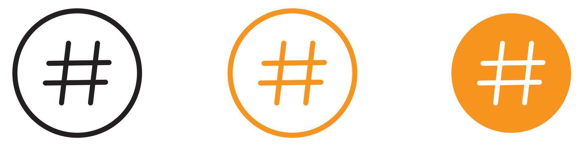 Popular Hashtag Icon for Social Media and Trending Topics Graphics Essential for Representing Hashtags and Social Media Engagement vector