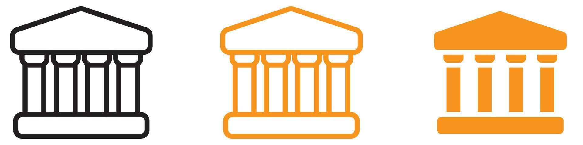 Authoritative Government Icon for Public Administration and Policy Graphics Perfect for Representing Government Institutions and Public Services vector