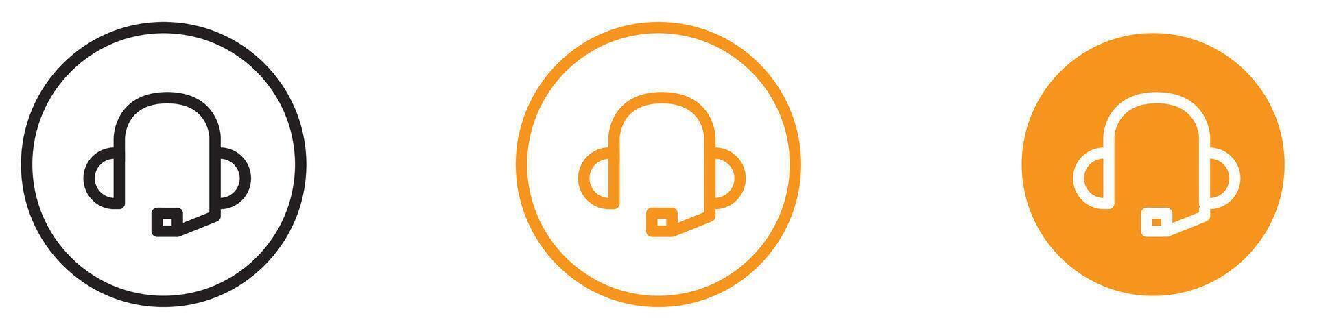 Functional Headset Icon for Communication and Audio Graphics Essential for Representing Headsets and Audio Equipment vector