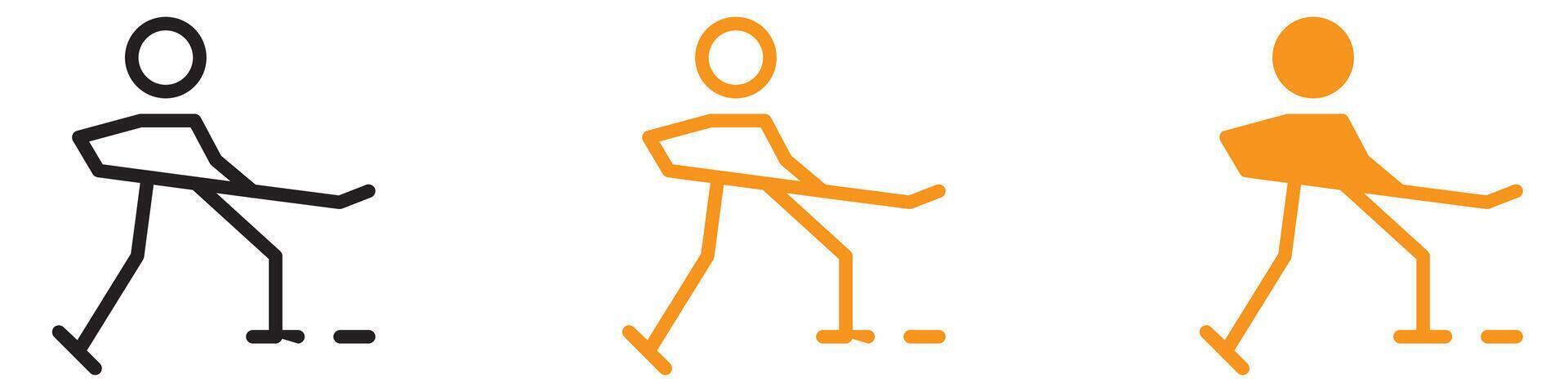 Athletic Hockey Player Icon for Sports and Fitness Graphics Ideal for Representing Hockey Players and Sporting Activities vector