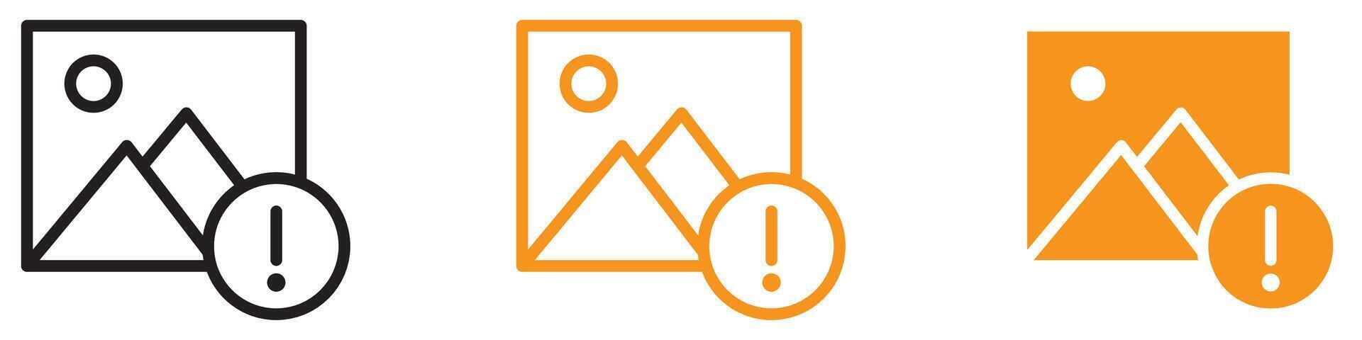 Troubleshooting Image Error Icon for Technology and IT Graphics Essential for Representing Image Load Errors and Technical Issues vector