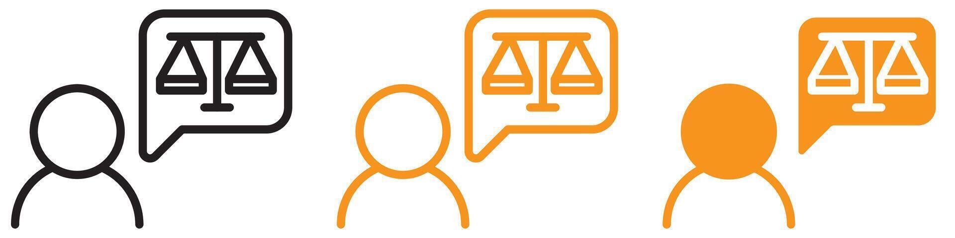 Professional Legal Advice Icon for Law and Consultation Graphics Perfect for Representing Legal Services and Attorney Consultation vector