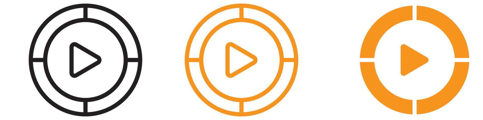 Versatile Media Player Icon for Audio and Graphics Essential for Representing Media Playback and Entertainment Tools vector