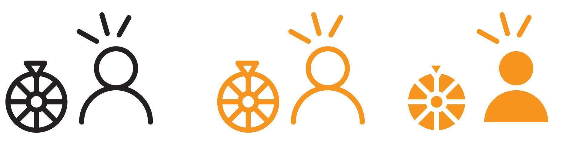 Fortunate Men Luck Icon for Gambling and Chance Graphics Perfect for Representing Luck and Fortune in Games and Competitions vector